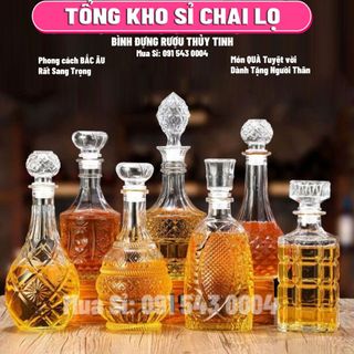 Bình đựng rượu cao cấp phong cách Bắc Âu, mã 02, dung tích 960ml