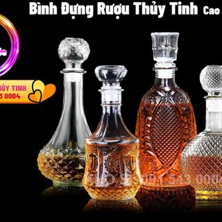 bình trang trí, bình đựng rượu cao cấp phong cách Bắc Âu, dung tích 970ml, mã 001
