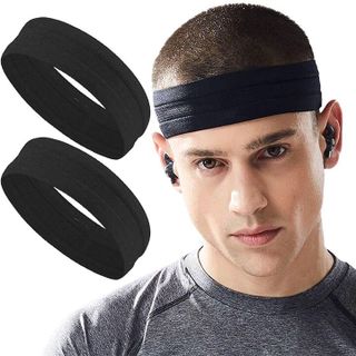 Băng đô thể thao headband cotton đeo trán thấm chặn mồ hôi chống trượt co giãn thời trang bản 5cm