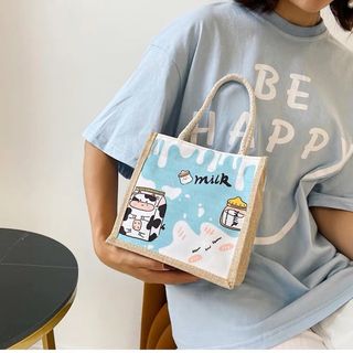 Túi xách nữ bằng vải canvas Túi tote một vai Hoạt hình Nhật Bản giá sỉ