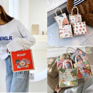 Túi xách nữ bằng vải canvas Túi tote một vai Hoạt hình Nhật Bản