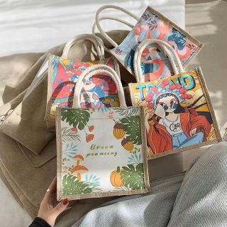 Túi xách nữ bằng vải canvas Túi tote một vai Hoạt hình Nhật Bản