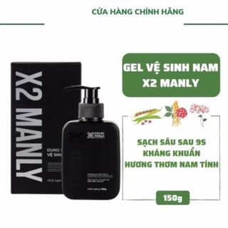 Gel Vệ Sinh Nam X2 Manly 150ml - Làm Sạch Khử Mùi Vùng Kín Nam