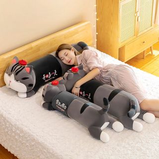 Gấu Bông Gối Ôm Mèo Hoàng Thượng Nằm, Thú Nhồi Bông Mèo Hoàng Thượng Nằm Quý Tộc Size 1m/1m3