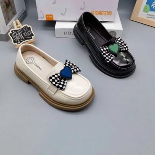 Giày búp bê trẻ em đính nơ trái tim V084