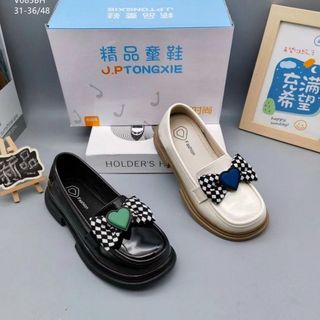 Giày búp bê trẻ em đính nơ trái tim V084