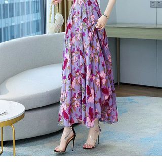 ĐẦM XÒE HOA TAY BÈO CUT OUT – DT1715