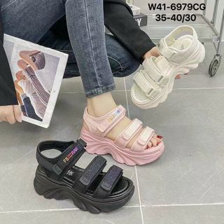 Sandal nữ đế cao 2 quai ngang sành điệu W41