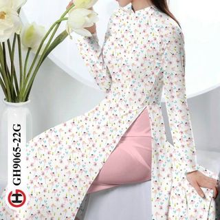 ÁO DÀI 3D HỌA TIẾT HOA NHÍ 9065