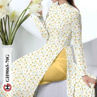 ÁO DÀI 3D HỌA TIẾT HOA NHÍ 9065