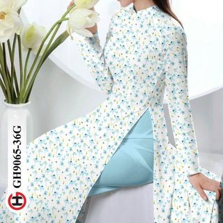 ÁO DÀI 3D HỌA TIẾT HOA NHÍ 9065