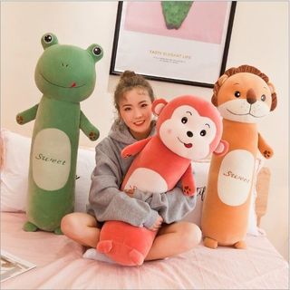 Gối Ôm Hình Thú Gối Tựa Lưng Thỏ Khỉ Cho Bé Siêu Mịn Co Dãn 4 Chiều Cực Êm Siêu Đáng Yêu 50cm - 95 cm
