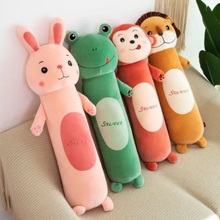 Gối Ôm Hình Thú Gối Tựa Lưng Thỏ Khỉ Cho Bé Siêu Mịn Co Dãn 4 Chiều Cực Êm Siêu Đáng Yêu 50cm - 95 cm