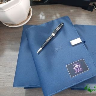 SỔ TAY ĐA NĂNG- LOGO SÁNG 7 MÀU- SỔ SẠC ĐIỆN THOẠI CẢM ỨNG- KHẮC LOGO THEO YÊU CẦU