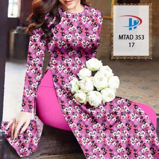 ÁO DÀI 3D HỌA TIẾT HOA NHÍ 353