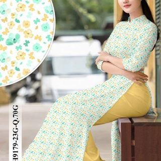ÁO DÀI 3D HỌA TIẾT HOA NHÍ 9179