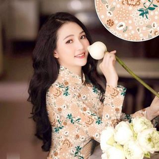 ÁO DÀI 3D HỌA TIẾT HOA NHÍ 9069