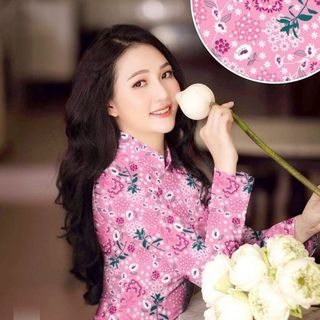 ÁO DÀI 3D HỌA TIẾT HOA NHÍ 9069