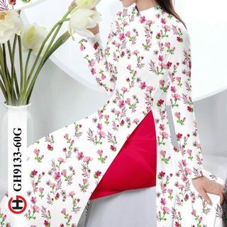 ÁO DÀI HỌA TIẾT HOA NHÍ 9133