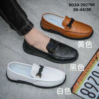 Giày lười nam chất da mềm phối xích đẹp R039