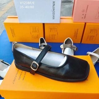 Giày búp bê nữ quai ngang chất da mềm êm chân V123