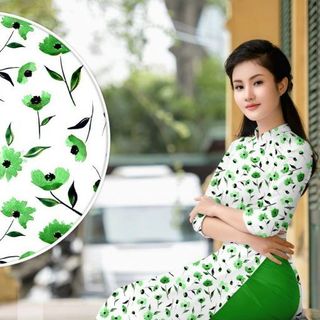ÁO DÀI HỌA TIẾT HOA NHÍ 9226