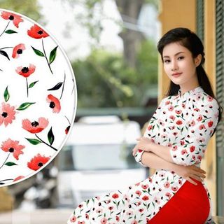 ÁO DÀI HỌA TIẾT HOA NHÍ 9226