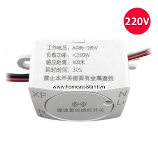 Công Tắc Cảm Biến Chuyển Động Radar Ánh Sáng 200W RS01
