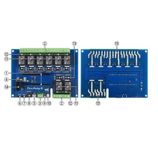 Bo Mạch Công Tắc 8 Cổng Cho Raspberry Pi Pico -Relay-B (Hỗ trợ HomeAssistant ESP32 ESPHome Tasmota PLC)