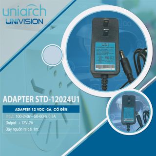 Adapter UNI STD-12024U1, 12VDC -2A, có đèn, chính hãng