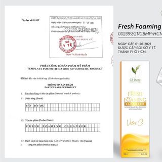 Sữa rửa mặt Fresh Foaming Cổ Dược - Ngăn ngừa mụn - sạch khuẩn
