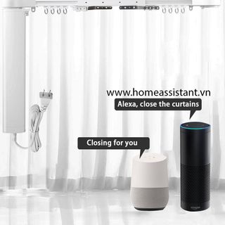Bộ Động Cơ Thanh Ray Rèm Kéo Ngang Wifi Zigbee Tuya ZM07 (Hỗ trợ HomeAssistant)