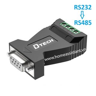 Bộ Chuyển Đổi RS232 To RS485 Modbus DB9 DTECH DT9001 (Hỗ trợ HomeAssistant) PLC chuẩn công nghiệp giá sỉ