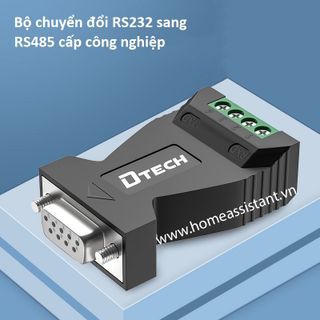Bộ Chuyển Đổi RS232 To RS485 Modbus DB9 DTECH DT9001 (Hỗ trợ HomeAssistant) PLC chuẩn công nghiệp