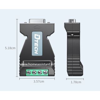 Bộ Chuyển Đổi RS232 To RS485 Modbus DB9 DTECH DT9001 (Hỗ trợ HomeAssistant) PLC chuẩn công nghiệp