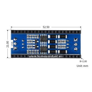 Bo Mạch RS485 Modbus Cho Raspberry Pi Pico -2CH-RS485 (Hỗ trợ HomeAssistant, ESP32)