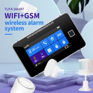 Bộ Báo Động Wifi Sim GSM Tuya Màn Hình Cảm Ứng Vân Tay Cao Cấp T7 (Smart Life) giá sỉ