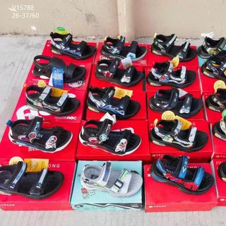 Sandal trẻ em quai ngang dán kiểu dáng học sinh V157 giá sỉ