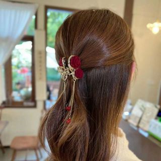 Kẹp tóc hoa Hồng đính đá