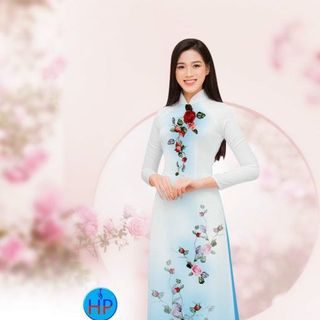 ÁO DÀI 3D HỌA TIẾT HOA HỒNG 3274