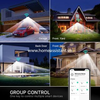 Đèn Pha LED Wifi Tuya Cảm Biến Hồng Ngoại Chống Trộm Ngoài Trời 26W WL26 (Smart Life)
