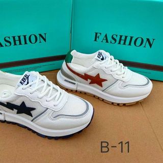 Giày thể thao nữ màu trắng họa tiết ngôi sao V159