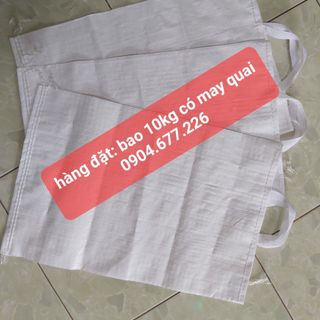 Bao đựng gạo 10kg, bao gạo màu trắng 10kg