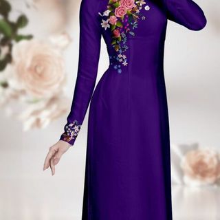 Áo dài 3d họa tiết hoa hồng 32764