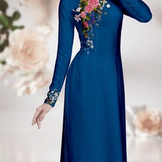 Áo dài 3d họa tiết hoa hồng 32764