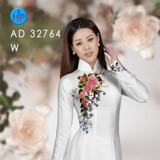 Áo dài 3d họa tiết hoa hồng 32764