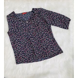 Áo kiểu trung niên hoa tay lỡ cổ chữ V size 60-80 kg