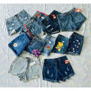 Combo 3 Quần Short Jean Nữ Sành Điệu Size S_XL ( Giao Màu Ngẫu Nhiên) giá sỉ