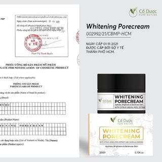 Kem trắng da, dưỡng da Cổ Dược chiết xuất từ vỏ quýt và trà xanh lành tính 20Gr