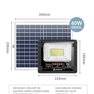 ĐÈN NĂNG LƯỢNG MẶT TRỜI HÃNG JINDIAN JD-8840L (40W)